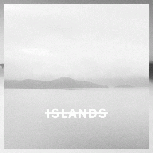 An Album Cover For Islands By Darkz With A Black And White Photo GIF