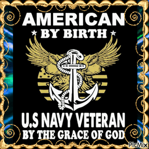 An American By Birth U.s Navy Veteran By The Grace Of God Poster GIF