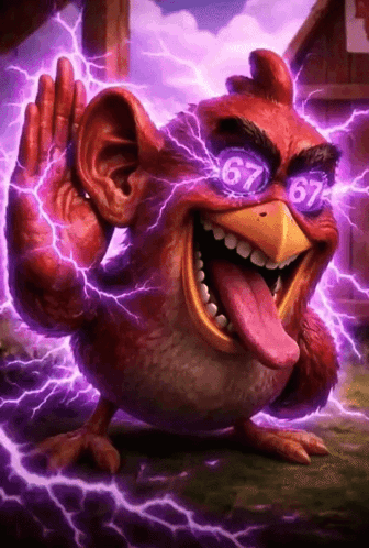 Angry Bird Wearing Sunglasses With 67 GIF