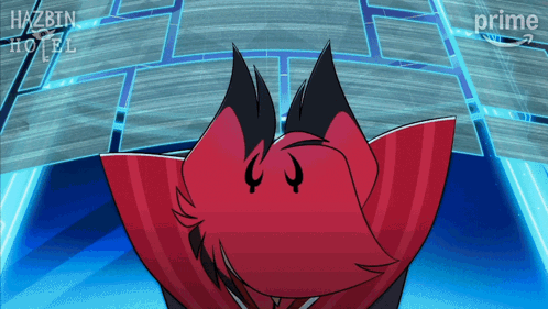 An Animated Character From Hazbin Hotel Is On A Screen GIF