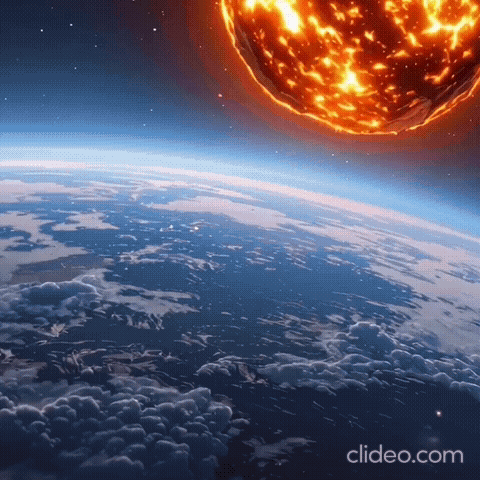 An Animated Image Of The Sun Coming Towards The Earth GIF