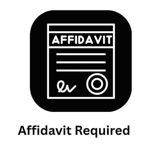 An App Icon That Says Affidavit Required GIF