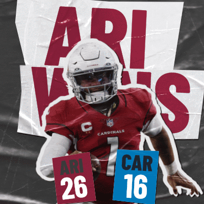 An Arizona Cardinals Football Player Is Holding A Sign That Says Car 16 GIF