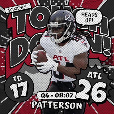 An Atl Football Player Named Patterson Is Running With The Ball GIF