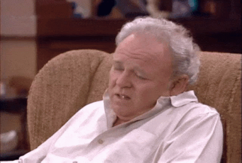 Elderly Man With Eyes Closed Sitting GIF