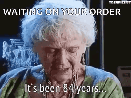 An Elderly Woman Is Crying While Waiting On Her Order It 'S Been 84 Years ... GIF