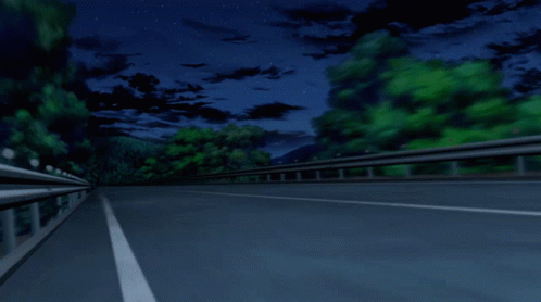Empty Road With Trees On Side GIF