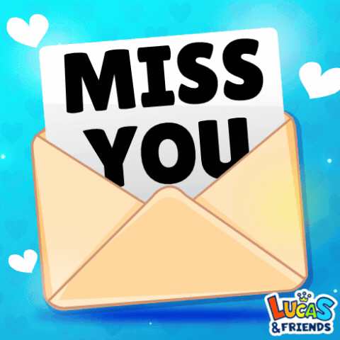 An Envelope With A Card That Says " Miss You " GIF