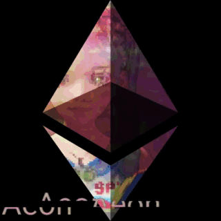 An Ethereum Logo With A Picture Of A Woman On It GIF