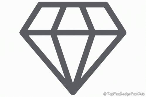 an icon of a diamond with the words topfanbadgefanclub underneath it