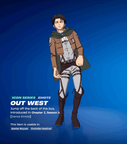 An Icon Series Emote For Out West Jump Off The Back Of The Bus Introduced In Chapter 2 Season 3 Dance Emote GIF