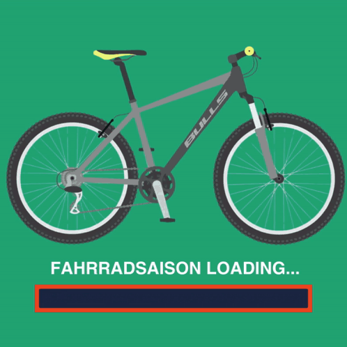An Illustration Of A Bulls Bicycle With A Loading Bar GIF