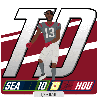 An Illustration Of A Football Player With The Number 13 GIF