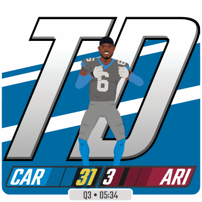 Football Player With Number 6 Illustration GIF