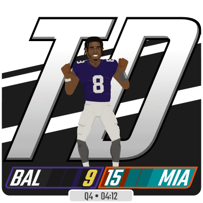 An Illustration Of A Football Player With The Number 8 GIF