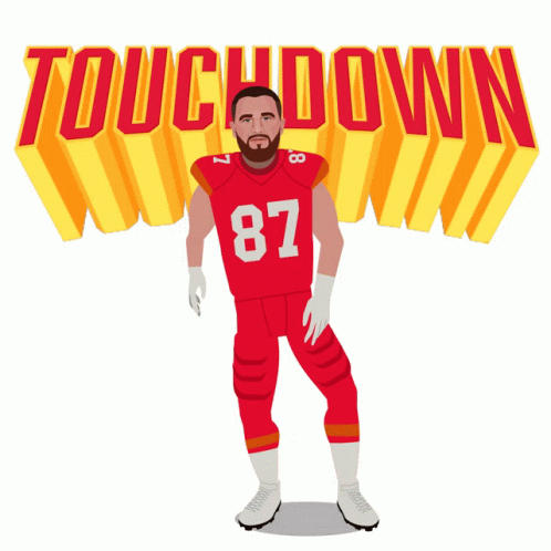 An Illustration Of A Football Player With The Number 87 GIF