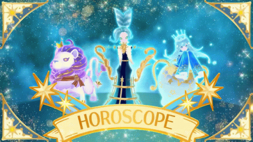 An Illustration Of A Horoscope With A Lion A Sheep And A Woman GIF