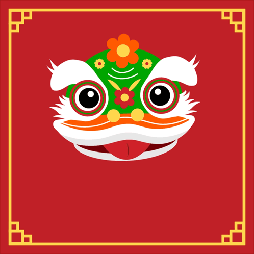 an illustration of a lion with the words wishing you health and wealth