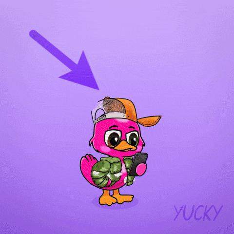 An Illustration Of A Pink Duck Holding A Cell Phone With The Words It 'S Over Below It GIF