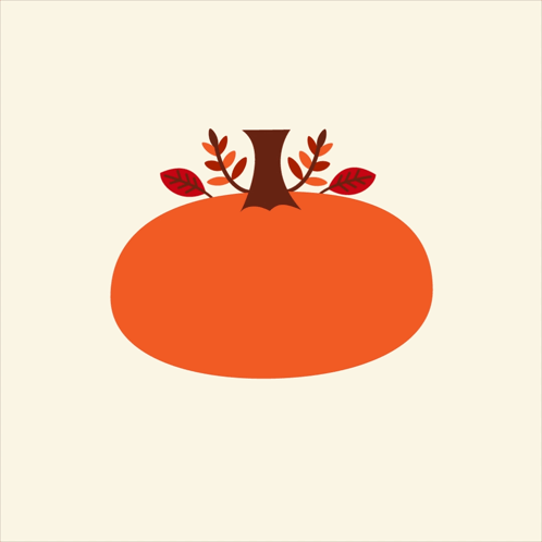 An Illustration Of A Pumpkin With Leaves And The Word " Pumpkin " On It GIF