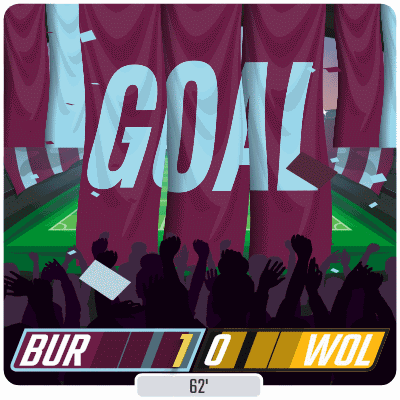 An Illustration Of A Soccer Game With A Score Of 1-0 GIF