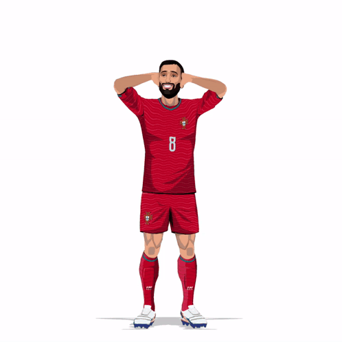 an illustration of a soccer player with the number 8 on his shirt