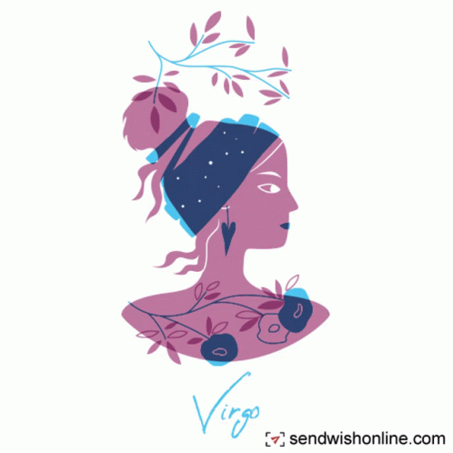 An Illustration Of A Virgo Zodiac Sign GIF
