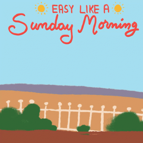 An Illustration Of A Woman Rollerblading With The Words Easy Like A Sunday Morning Below Her GIF