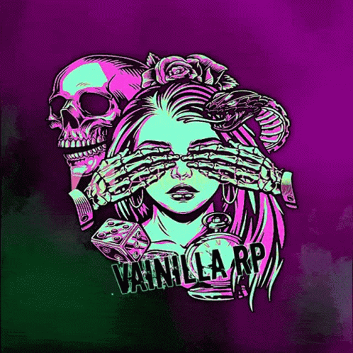 Woman With Skeleton Hands Covering Eyes Vanilla RP GIF