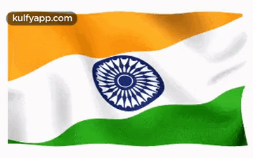 An Indian Flag Is Waving In The Wind With A Url For Kulfyapp.com At The Bottom GIF