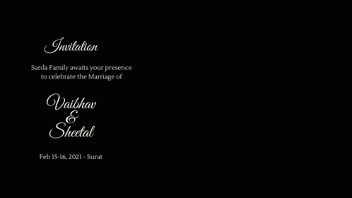 An Invitation For A Wedding Is Dated February 15Th 2021 GIF