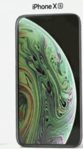 An Iphone Xs Is Displayed With A Green Planet On The Screen GIF