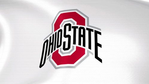 An Ohio State Logo That Is On A White Background GIF