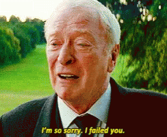 An Older Man In A Suit And Tie Says " I 'M So Sorry I Failed You " GIF