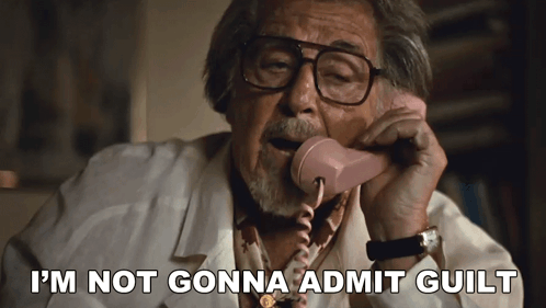Older Man Talking On Pink Telephone Guilt GIF