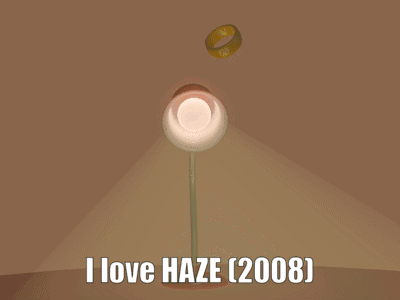 An Open Book That Says I Love Haze 2008 On The Bottom GIF