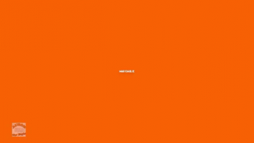 An Orange Background With The Word War Eagle Written In Blue And White GIF