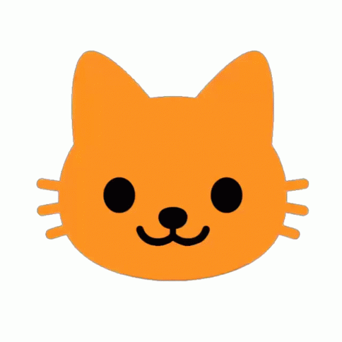 An Orange Cat With Black Eyes And Whiskers Is Smiling GIF