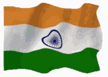 An Orange White And Green Indian Flag Is Waving In The Wind GIF