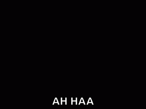 An Ostrich Is Sitting On A Set Of Wooden Stairs With The Words `` Ah Haa '' Written Below It . GIF