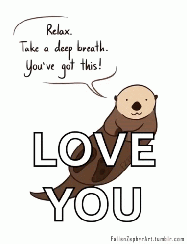 An Otter Says Relax Take A Deep Breath You Ve Got This Love You GIF