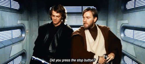 Anakin Skywalker Star Wars Stop Button GIF