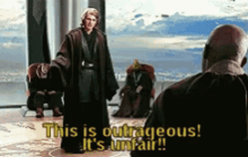 Anakin Skywalker Star Wars It's Unfair GIF