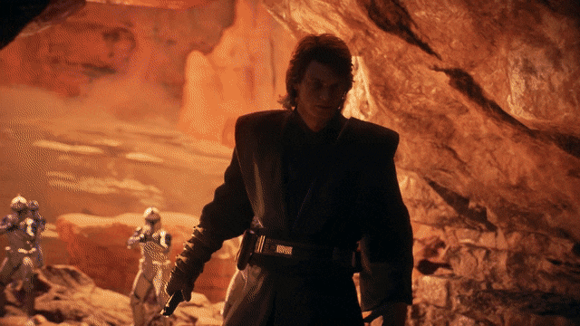 Anakin Skywalker Holding Lightsaber GIF