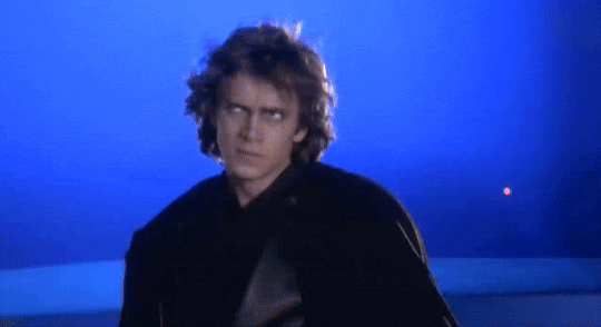 Anakin Skywalker In Blue Background GIF
