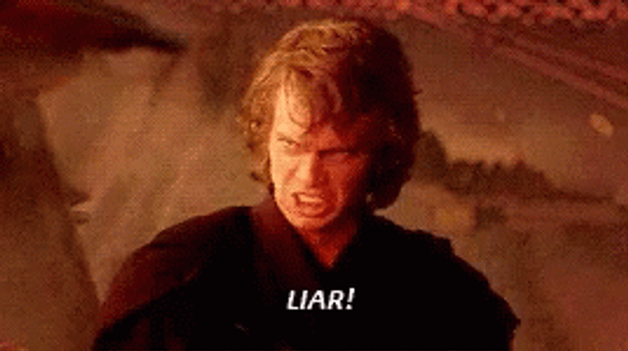 Anakin Skywalker Star Wars Liar GIF