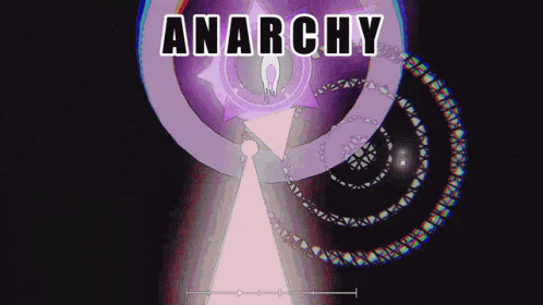 Anarchy Text on Purple and Black