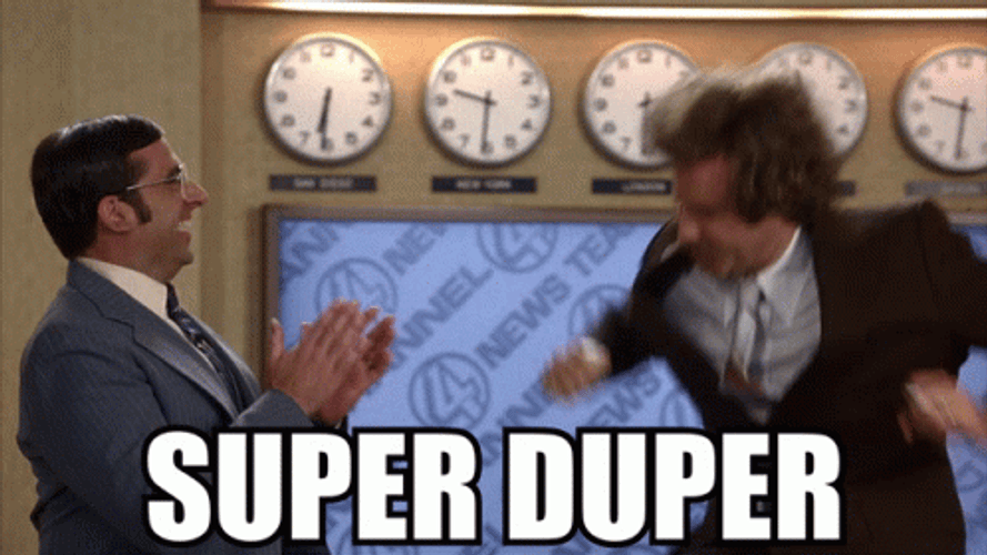 Anchorman Series Will Ferrell Super Duper Reaction GIF