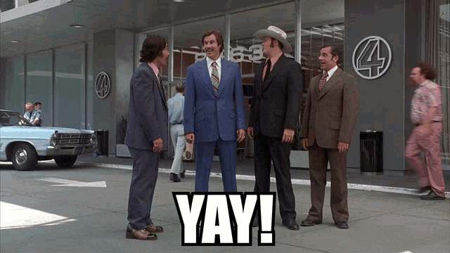 Anchorman Yay Meme Jump GIF