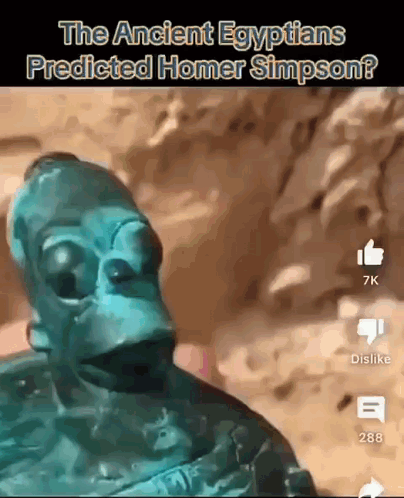Ancient Egyptians Predicted Homer Simpson Frog Statue